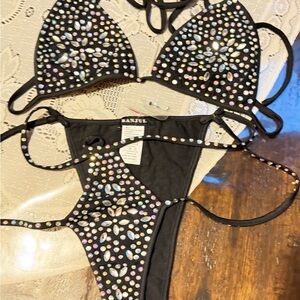 Banjul Black Rhinestone Embellished